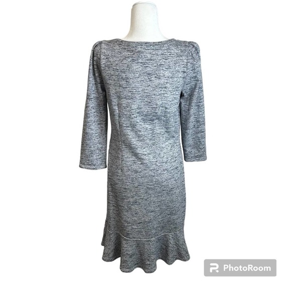 NWT Talbots Shift Dress Women’s sz. SMALL‎ Gray TERRY FLOUNCE HEM - Picture 4 of 8